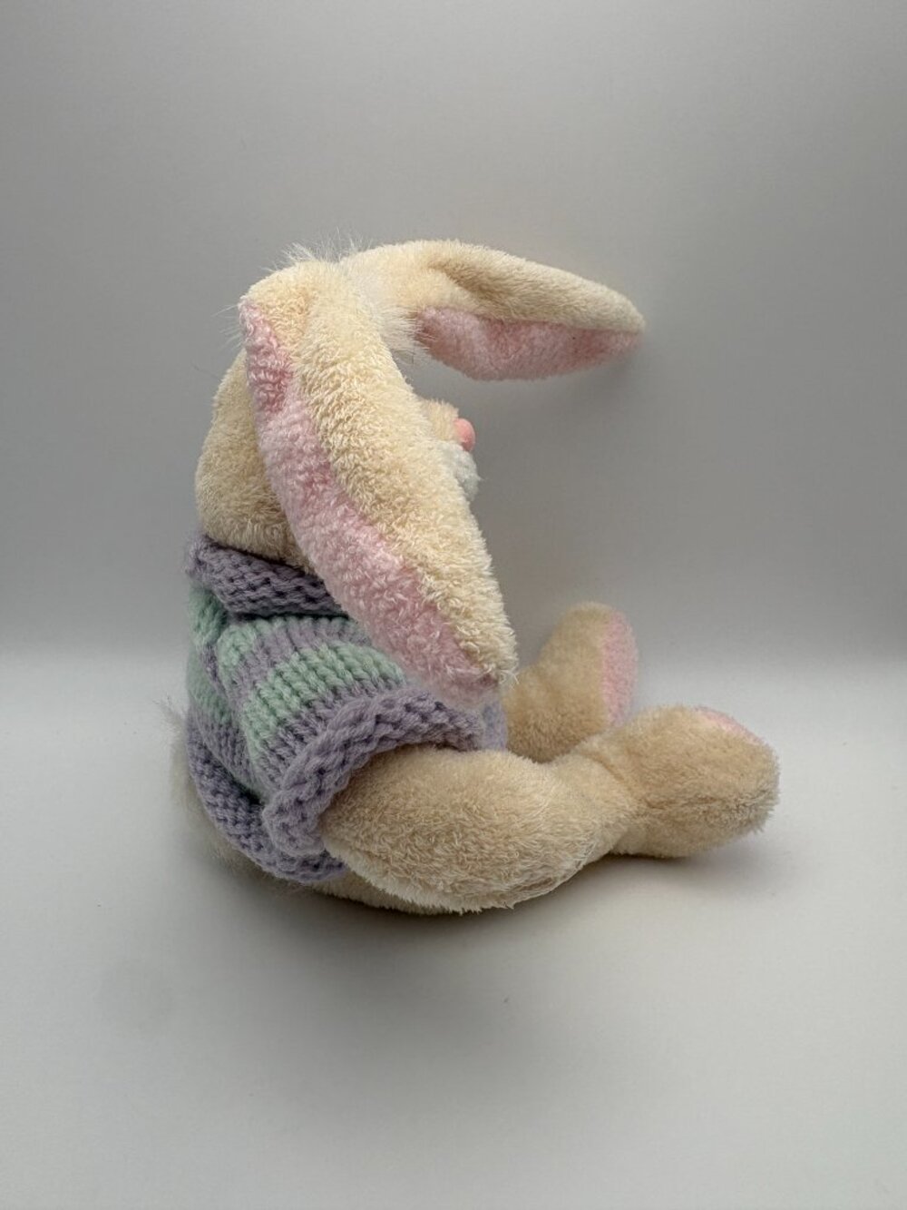 Hudson's Bay Animal Adventure White Easter Bunny Rabbit Stuffie Y2K (SKU: 884TO) - Picture 2 of 7